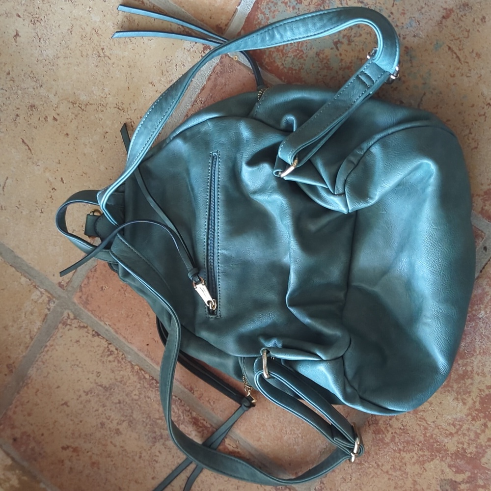 Mint Leather Backpack - image 2